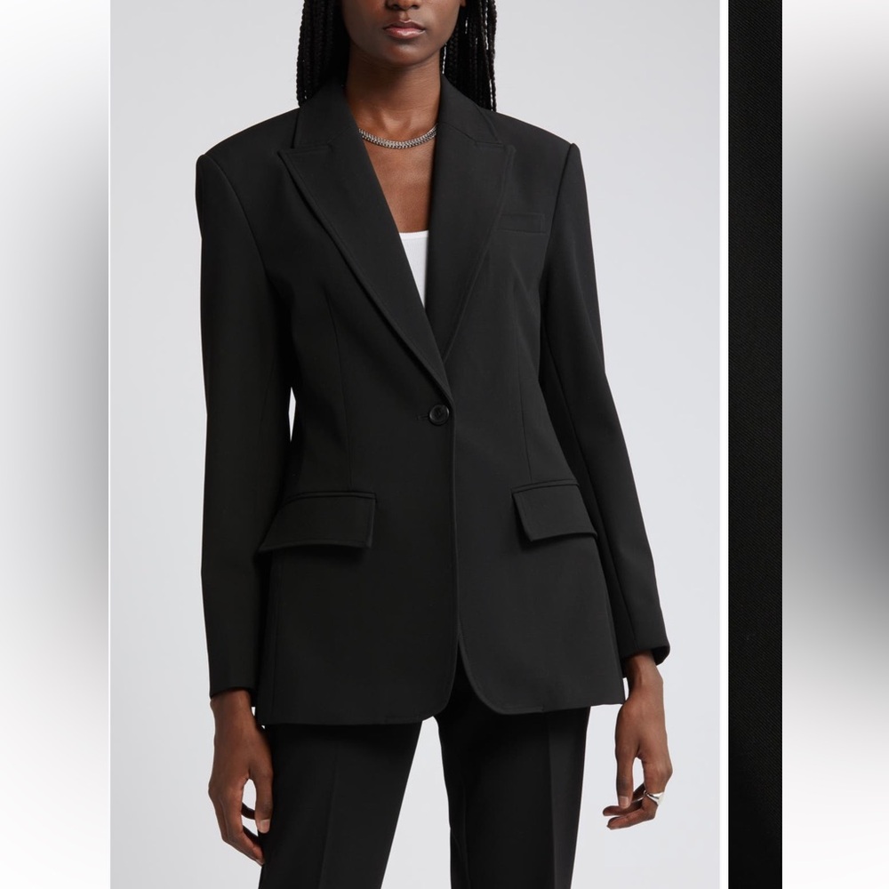 Nordstrom - Novelty One-Button Blazer - Black - Size M